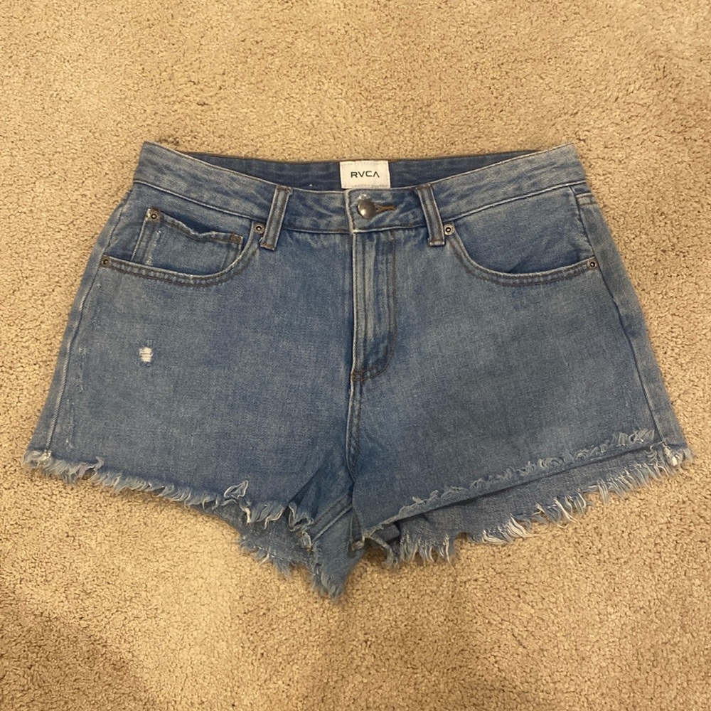 RVCA High waisted denim shorts